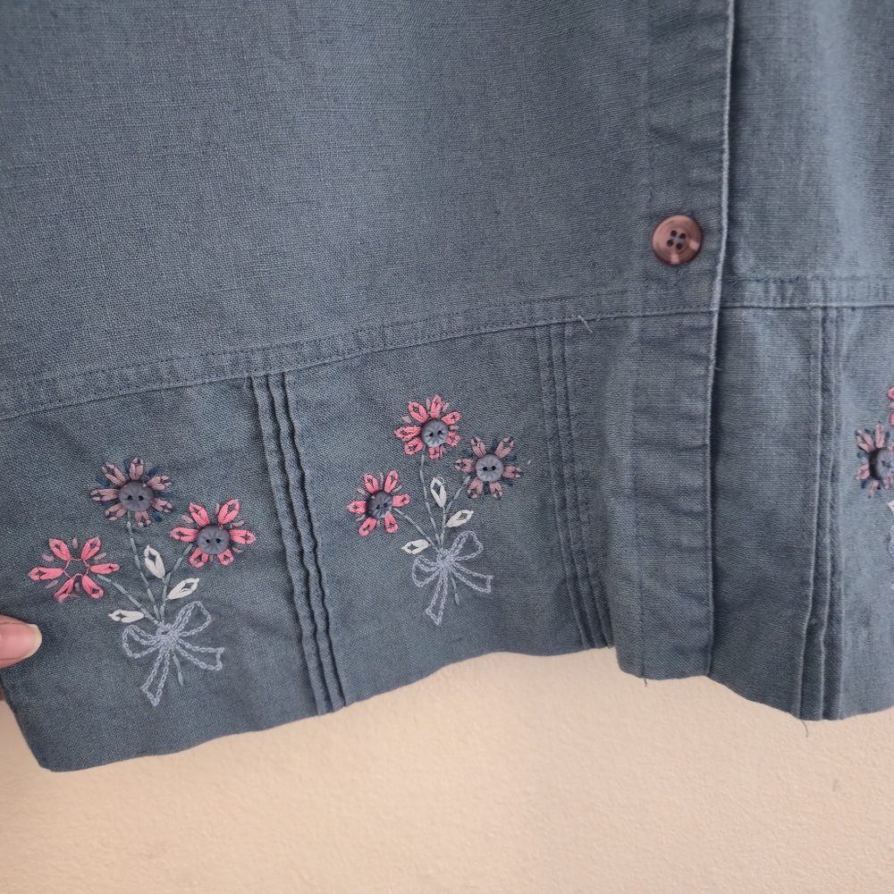 Vintage Alfred Dunner Blue Short Sleeve Shirt 18 - Picture 3 of 6